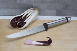Cuchillo de cocina 31 cm cuchillo de verduras/carne F. Mertens Solingen acero inoxidable icono estilo - Imagen 1 de 2