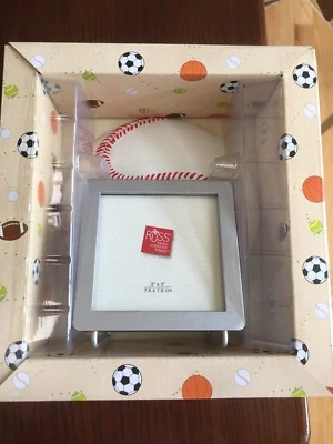 Russ Berrie Sports Page Baseball Photo Frame 25305 holds 3"x3" photo - Image 1 of 4