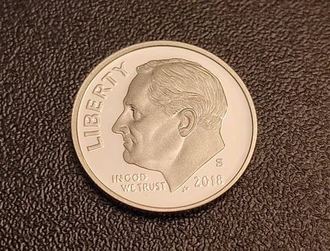 2018 S Proof Roosevelt Dime - From a Clad Proof Set - Free Shipping Cover