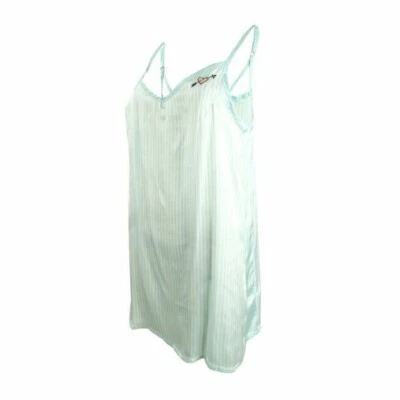 Betsey Johnson V-Neck Chemise Nightgown, Blue/White, Medium - Изображение 1 из 4