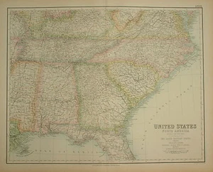 UNITED STATES NORTH AMERICA BY ARCHIBALD FULLARTON 1874. - Picture 1 of 1