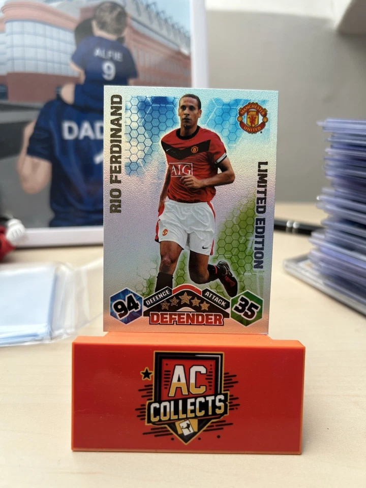 Rio FERDINAND 2009/10 Topps Match Attax Extra Limited Edition Man United (F) - Image 1 of 1
