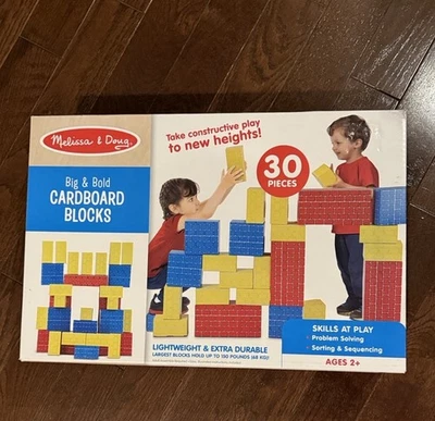 NIB Melissa & Doug Big & Bold Cardboard Blocks - 30 Pieces - Image 1 of 2