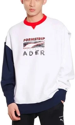 Moletom Puma X Ader Error gola redonda branco azul marinho vermelho 578489-02 masculino pequeno - Imagem 1 de 4