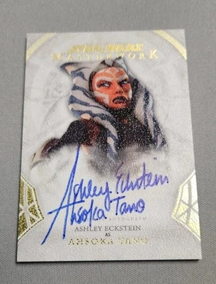 2018 Topps Star Wars Masterwork Ahsoka Tano Autograph Gold Parallel A-AE /25 - Image 1 of 4