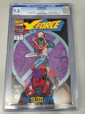 X-Force #2 CGC 9.8 segunda aplicación Deadpool Marvel Comics 1991 Foto 1 de 2