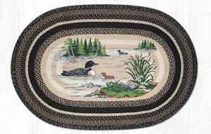 Earth Rugs OP-313 Loons Oval Patch 4' x 6' - Imagen 1 de 1