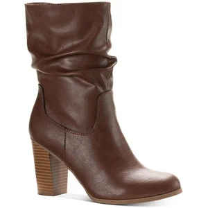 Style & Co. Womens Saraa Slouch Faux Leather Mid-Calf Boots Shoes BHFO 7450 - Picture 1 of 9
