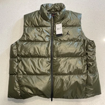 Nike Air Jordan Flight Therma-Fit Down Chaleco acolchado Oliva Para Hombres Grande FV7273 XXXL Foto 1 de 4