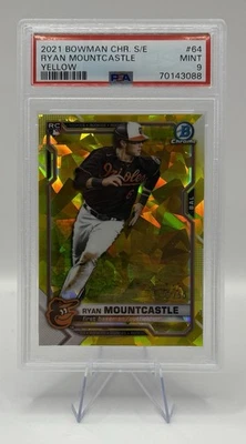 2021 Bowman Chrome Sapphire RYAN MOUNTCASTLE Rookie RC Yellow /50 PSA 9 - Image 1 of 2