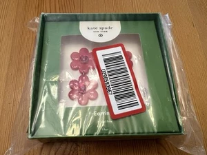 Kate Spade New York X Target Red Flower Floral Linear Stud Earrings - Picture 1 of 2