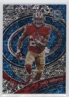 2021 Panini Spectra Rookie Neon Blue Prizm /60 Trey Sermon #164 Rookie RC - Image 1 of 2