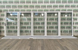 WIDE BIFOLDING BIFOLDS DOORS SMART EXTERNAL WHITE EXTERIOR DOUBLE GLAZED BLINDS - Picture 1 of 24