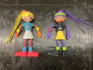 2003 2 Betty Spaghetty Dolls McDonald Posable Ohio Co Art Blonde & Purple Hair - Picture 1 of 4