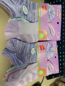 Hanes Girls premium soft and comfortable 4-10 No Show Socks 12 Pack Large - Picture 1 of 1
