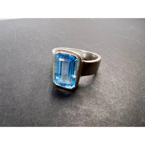 NEU Schweizer Blautopas Sterling Silber Ring Gr. 7 / 6,65 Gramm - Bild 1 von 11