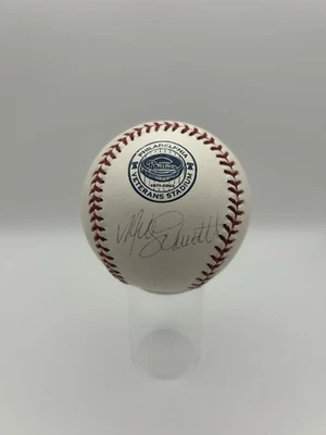 MIKE SCHMIDT SIGNED VETERANS STADIUM LOGO BASEBALL PHILLIES PSA Certified Auto - Image 1 of 4