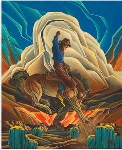 Western Reflections 35 1/2in x 43 1/2in Maelstrom Panel - Picture 1 of 3