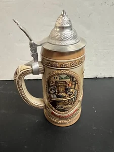 Anheuser-Busch Budweiser 1985 ""C"" Serie - Deckel Bier Stein - Limited Edition II - Bild 1 von 8
