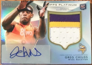 2012 Topps Platinum RPA Refractors Greg Childs #165 #’d 0493/1058 - Picture 1 of 3