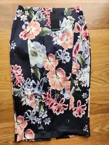 Portmans Floral Pencil Skirt Size 8 BNWT $89.95 RRP Blue Floral Corporate Party - Picture 1 of 6