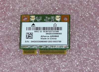 Atheros AR5B95 Wireless WLAN WiFi 802.11N Mini PCI-E ASUS K73B X73B X73BY - Bild 1 von 2