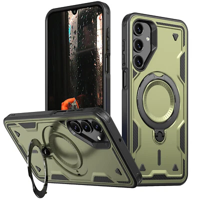 For Samsung Galaxy A55 A35 A25 A15 A14 5G MagSafe Magnetic Ring Stand Case Cover - Image 1 of 4