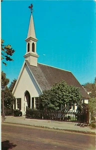 Mystic Seaport Maritimes Museum Connecticut CT Fishtown Kapelle Postkarte - Bild 1 von 2