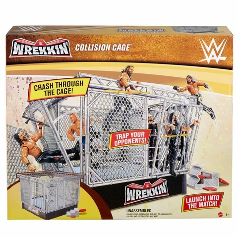 WWE WREKKIN COLLISION CAGE PLAYSET BREAKABLE STEEL CAGE & RING HELL IN A CELL Cover