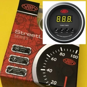 SAAS Muscle SG-DTT52B Turbo timer digital 0-9 min 52mm 2" Black 52mm 2" - Picture 1 of 3