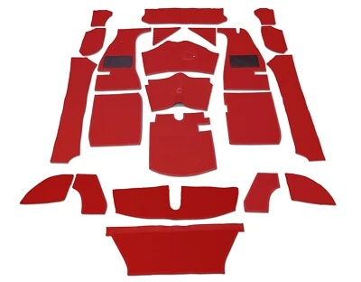 MG MGB Roadster '68-'80 4 Synchro Carpet Set - Red High Quality* Foto 1 de 2