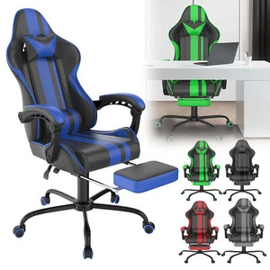 Gaming-Stuhl PC Schreibtischstuhl mit Massagefunktion Höhenverstellbar bis 135kg - Bild 1 von 18