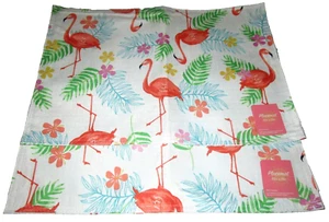 TROPICAL Placemats ~ PINK FLAMINGO'S ~ Set of 2 ~100% polyester - Picture 1 of 1