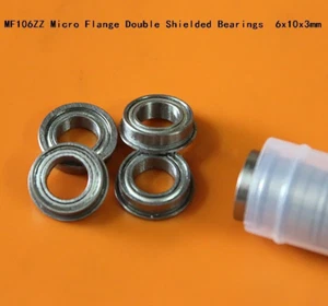 MF106ZZ  Flange Micro Double Shielded Bearings F676-ZZ 6x10x3mm Bearing steel - Picture 1 of 3