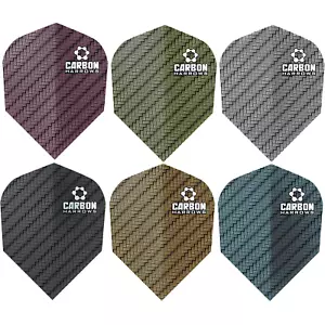 5 SETS (15) Harrows Carbon Dart Flights Tough Standard Solid Plain Colours - Picture 1 of 8