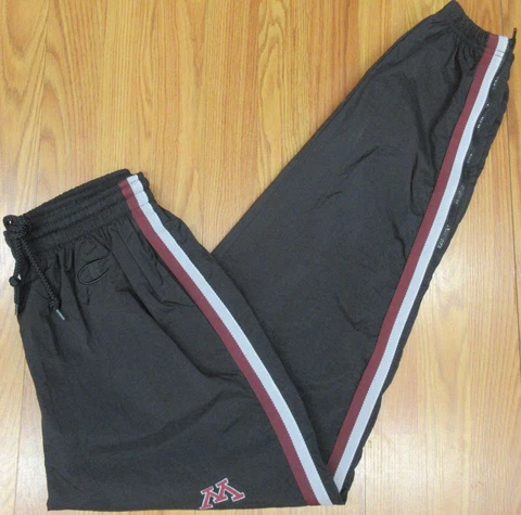 VTG MINNESOTA GOLDEN GOPHERS CHAMPION NYLON WINDBREAKER PANTS Sz LARGE, L Cover