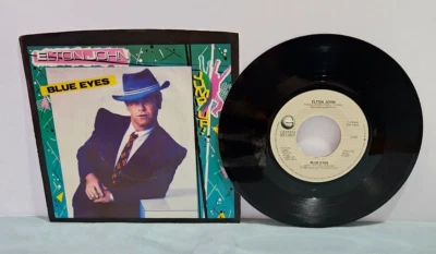 Elton John Blue Eyes 45 RPM Vinyl Record LP with Picture Sleeve Foto 1 de 2