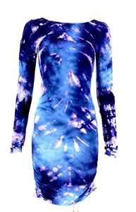 Sexy Mini Vestido ceñido al cuerpo Gypsy 05 Tie Dye Shirred Talla Pequeña S Espalda Abierta Festival - Imagen 1 de 9