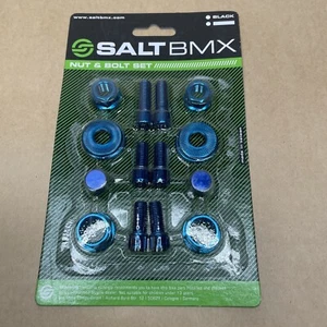 Juego de tuercas y pernos de herrajes de sal BMX azul - Imagen 1 de 4