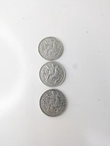 Greece Silver 20 Drachma 1960 Bundle X3 - Picture 1 of 7