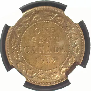 CANADA 1919 1¢ NGC MS 63 BN - Picture 1 of 3