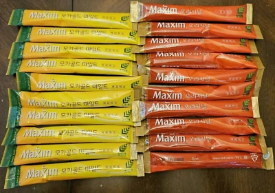 Maxim Korean Mezcla de Café Instantáneo Moca Dorado Suave y Original 12 piezas cada una en total 24 piezas Foto 1 de 4