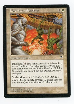 Invulnerability German Language Tempest MTG Magic the Gathering Ships Free - Image 1 of 2
