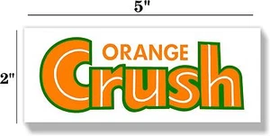 (CRUSH-3) 5" Cuadrado NARANJA CRUSH SODA COCA COLA PEPSI POP MÁQUINA CALCOMANÍA PEGATINA - Imagen 1 de 1