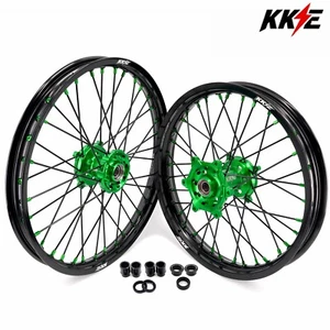 KKE 21/19 CNC Dirt Bike Wheels for Kawasaki KX250 KX450 19-2025 KX450X 2022 Rims - Picture 1 of 12
