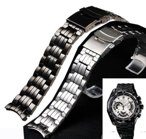 22mm St steel band bracelet strap (compatible with) CASIO EF-550 EF550 edifice - Picture 1 of 18
