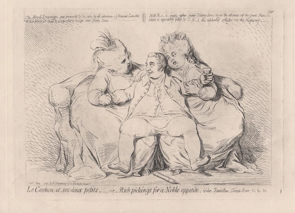 Grabado en cobre James Gillray de la edición Bohn de 1840. Foto 1 de 1