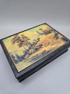 5.5" Vintage Russian Trinket Box - Picture 1 of 7