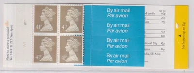 Gran Bretaña SG GN1 (Y1780x4) 1993 Machin código de barras folleto 4x41p W1/W1 cilindro Foto 1 de 2
