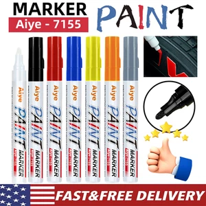 Wasserdicht Permanent Lack Marker Stift Tinte Auto Reifen Profil Gummi Metall 1/2/4 - Bild 1 von 18
